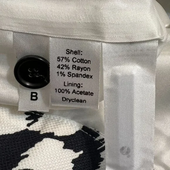 NWT LOFT Women's Pencil Skirt Dark Navy Geometric Size 12 Rayon Blend - Picture 4 of 7